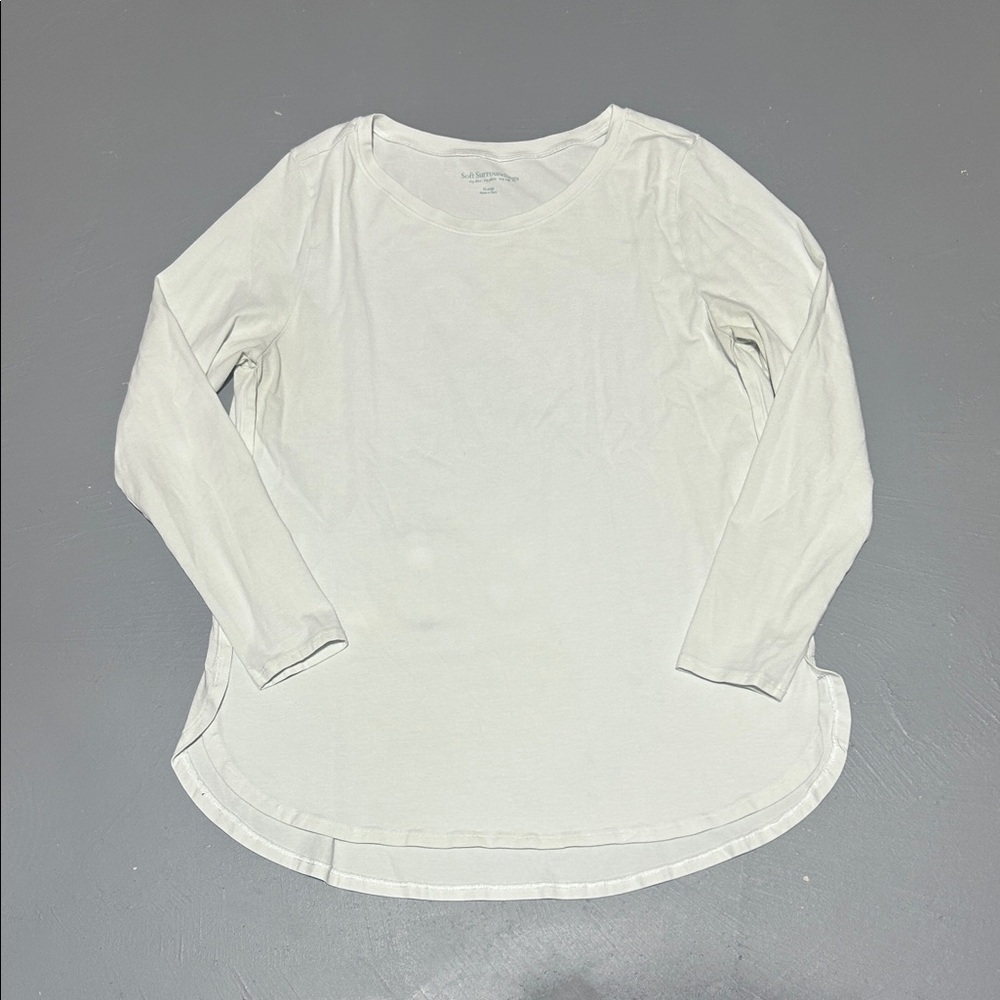 Soft Surroundings White Long Sleeve Shirt (Women’s XL)